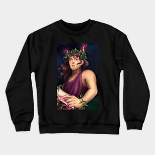 Dionysus with Bull Horns Greek Mythology Comic In a Wine-Dark Dream Crewneck Sweatshirt